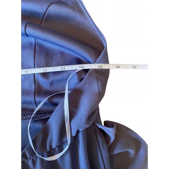 Lulus Wrap of Luxury Denim Blue Convertible High-Low Maxi Dress Size XL 0600S - Picture 16 of 16